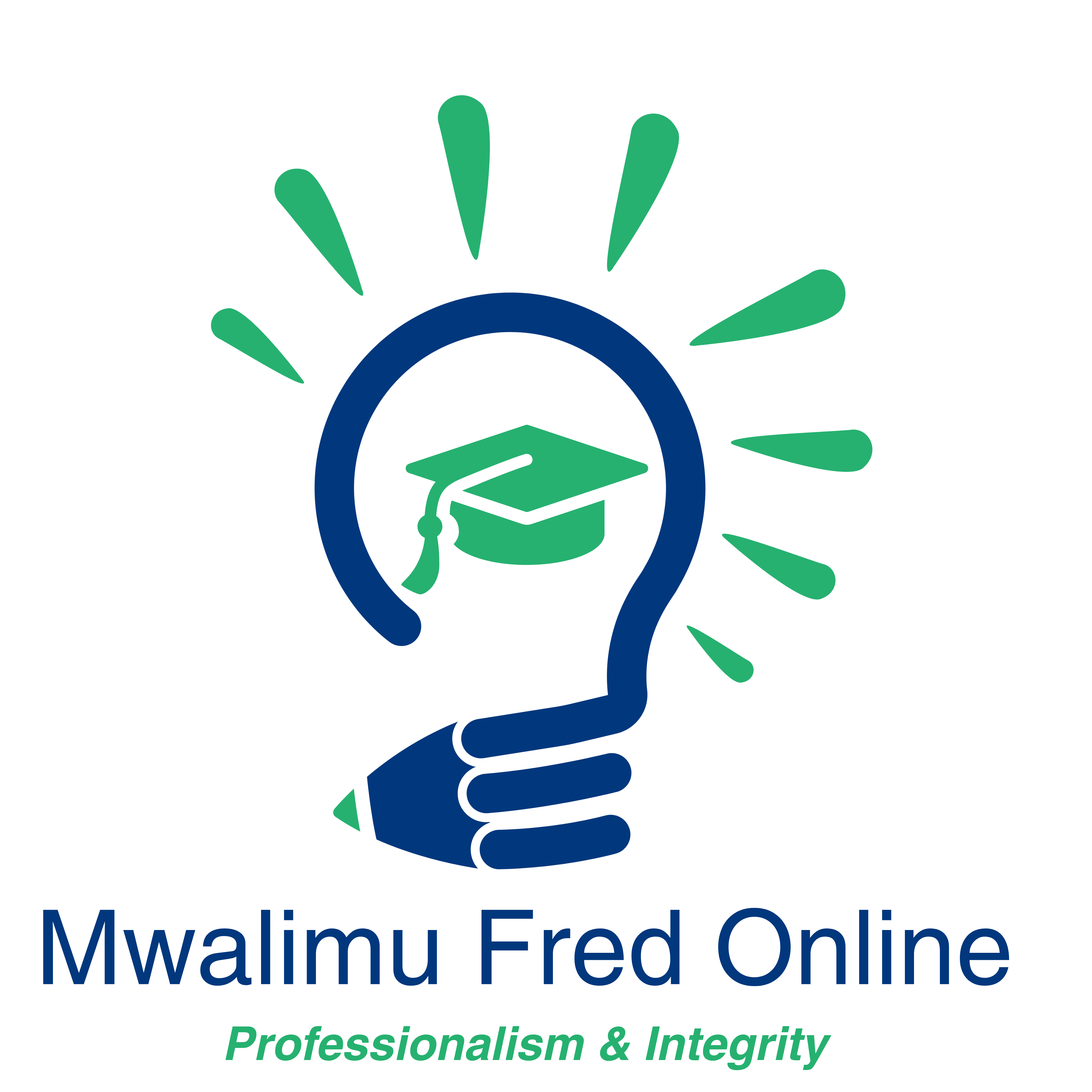 Mwalimu Fred Online's logo.